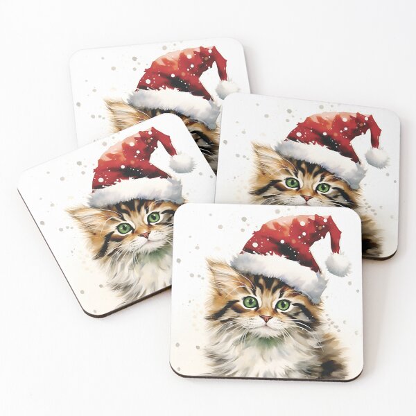 Item preview, snowy winter day cat christmas designed and sold by BuxomBabe21.