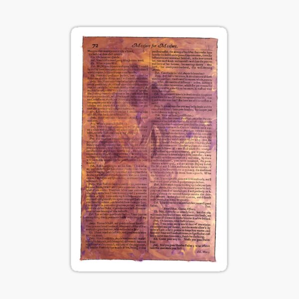 Item preview, Shakespeare's Measure for Measure designed and sold by Somhairle Kelly.