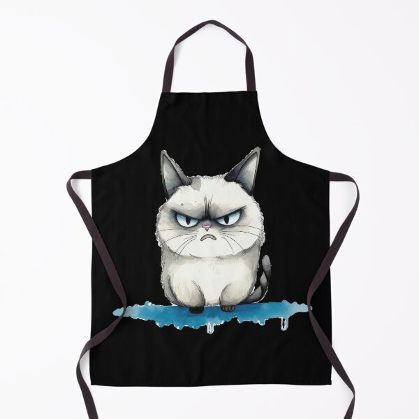 Item preview, Unique gift idea: Grumpy cat illustration for cat lovers designed and sold by WallGemsArt.