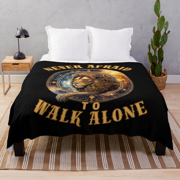 Item preview, Never Afraid To Walk Alone. leo sign designed and sold by ZodiacWonders.