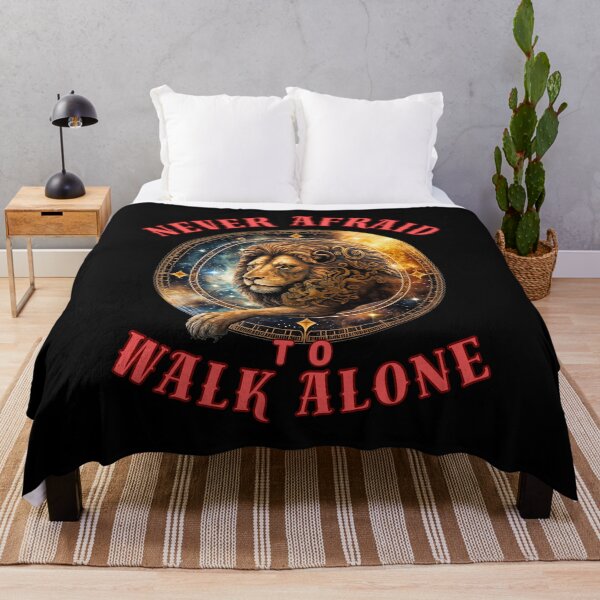 Item preview, Never Afraid To Walk Alone. leo astrology designed and sold by ZodiacWonders.