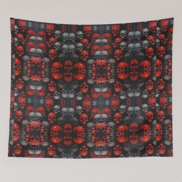 Item preview, Red And Grey Skull Pattern designed and sold by asaroberson.