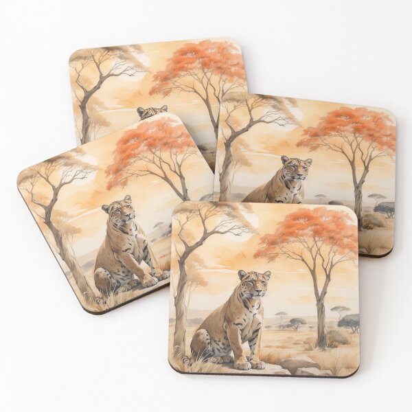 Item preview, 003 Cute Panther in a Serengeti Scene designed and sold by Alexis Art Collection.