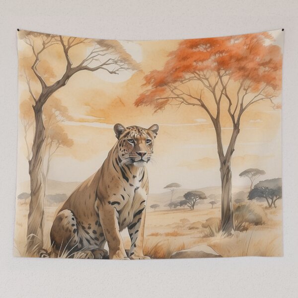 Item preview, 003 Cute Panther in a Serengeti Scene designed and sold by Alexis Art Collection.