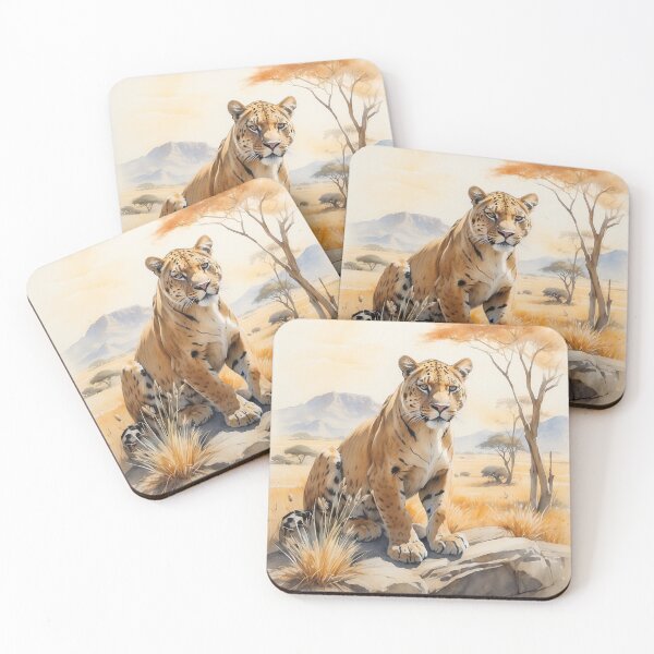 Item preview, 004 Cute Panther in a Serengeti Scene designed and sold by Alexis Art Collection.