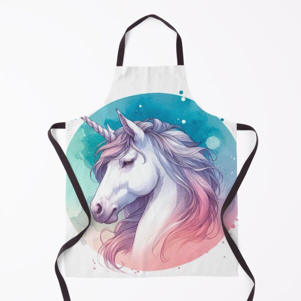 Item preview, White Unicorn with Rainbow Hair - Watercolor Painting designed and sold by Star-Fragment.