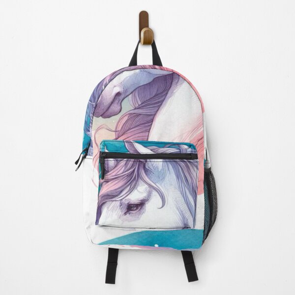 Item preview, White Unicorn with Rainbow Hair - Watercolor Painting designed and sold by Star-Fragment.