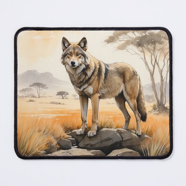 Item preview, 001 Cute Wolf in a Serengeti Scene designed and sold by Alexis Art Collection.