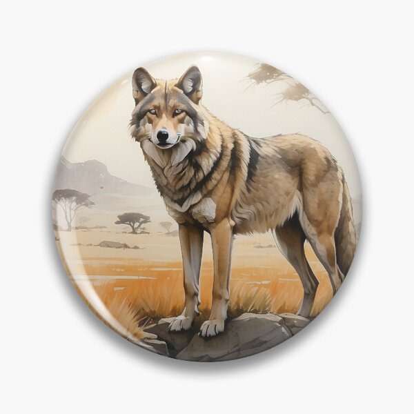 Artikelvorschau, 001 Cute Wolf in a Serengeti Scene entworfen und verkauft von Alexis Art Collection.