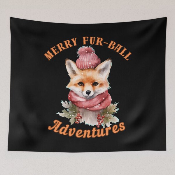 Item preview, Merry Fur-Ball Adventures. fox watercolor designed and sold by FoxVibes.