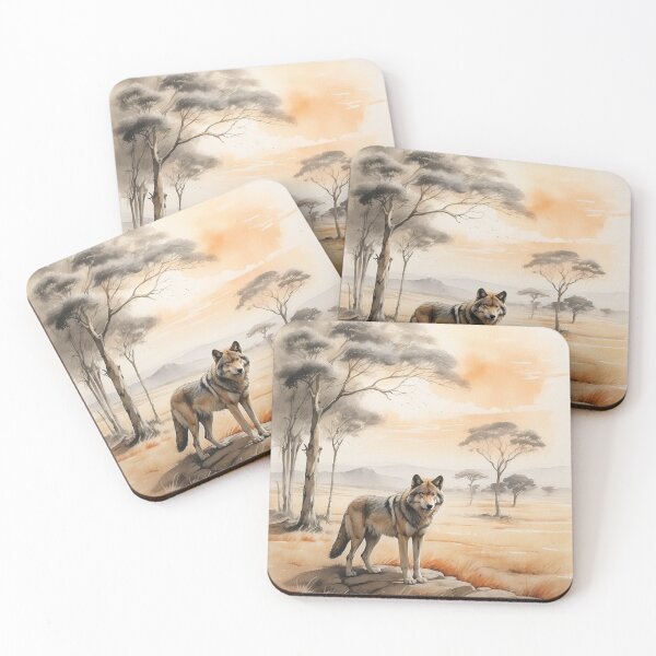 Item preview, 002 Cute Wolf in a Serengeti Scene designed and sold by Alexis Art Collection.