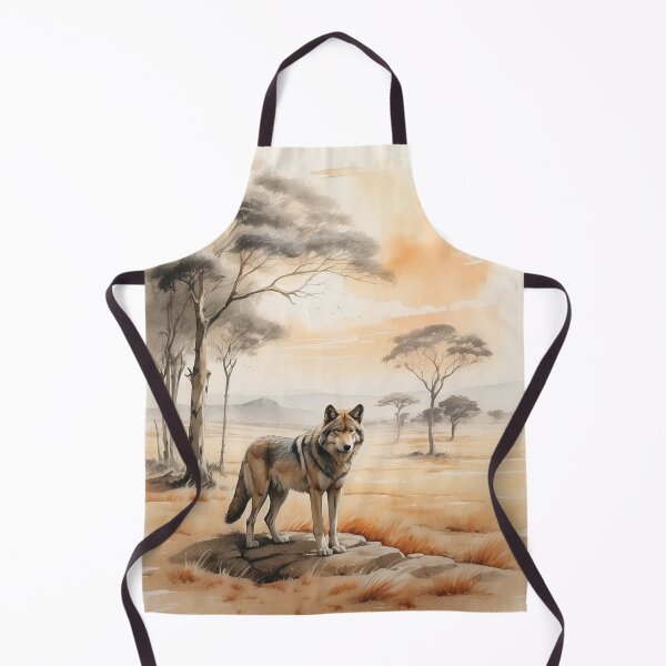 Item preview, 002 Cute Wolf in a Serengeti Scene designed and sold by Alexis Art Collection.