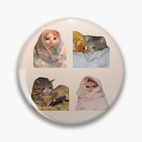 Item preview, cozy but sad cat meme pack designed and sold by mooneko.