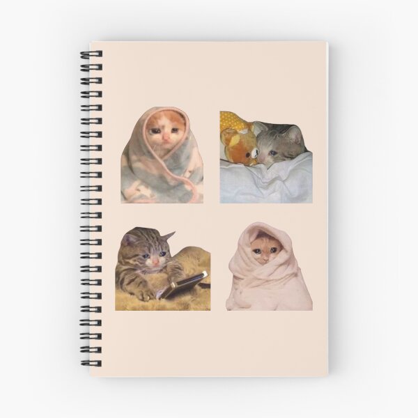 Item preview, cozy but sad cat meme pack designed and sold by mooneko.