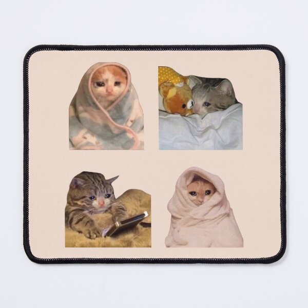 Item preview, cozy but sad cat meme pack designed and sold by mooneko.