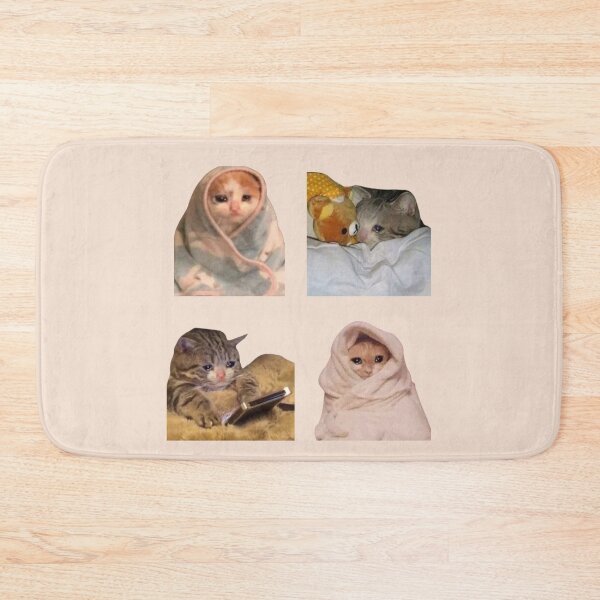 Item preview, cozy but sad cat meme pack designed and sold by mooneko.