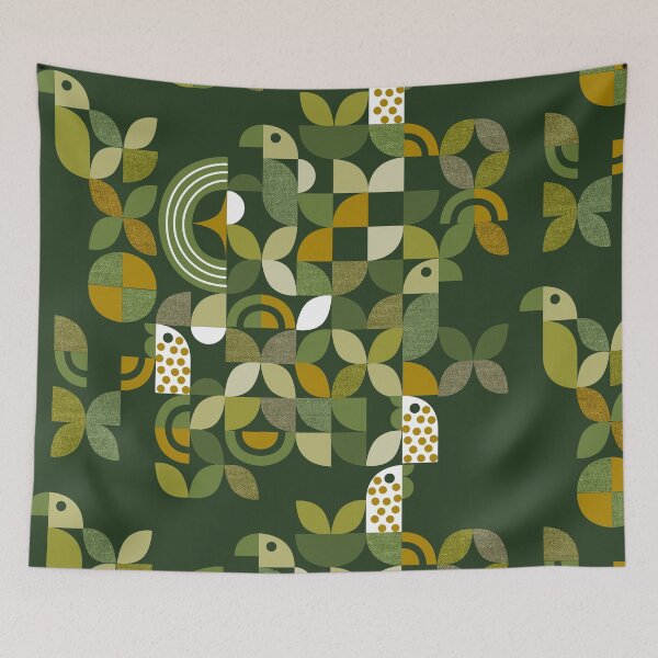 Item preview, Geometry in Nature- Find the Avians- Earthy Greens designed and sold by winkeltriple.