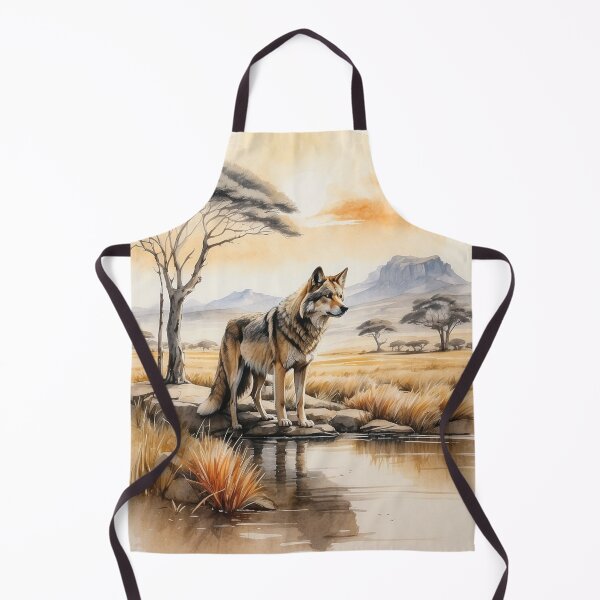 Item preview, 003 Cute Wolf in a Serengeti Scene designed and sold by Alexis Art Collection.