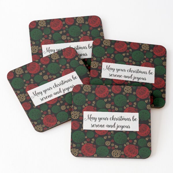 Item preview, Red, Green and Black Christmas Greetings, quotes and whishes  designed and sold by ink-intricates.