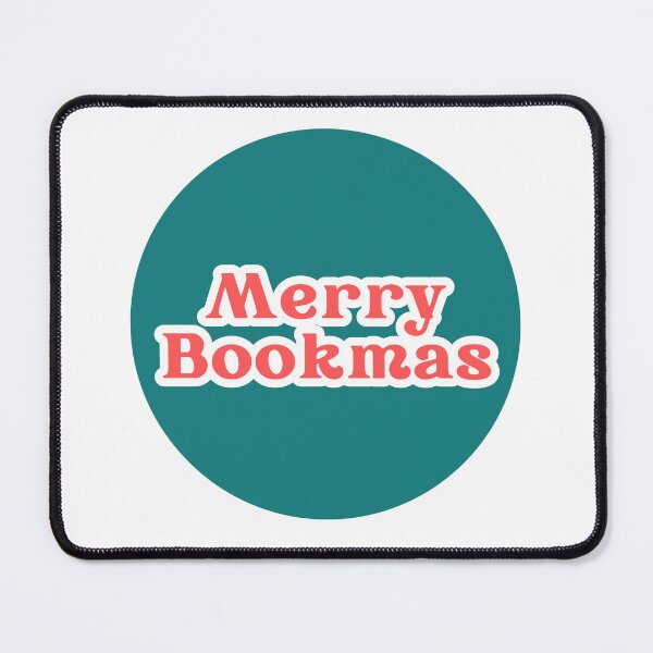 Item preview, Merry Bookmas, (circle version), bookish holidays, bookish holiday, book readers, bookish Christmas designed and sold by BlossomAndLily.