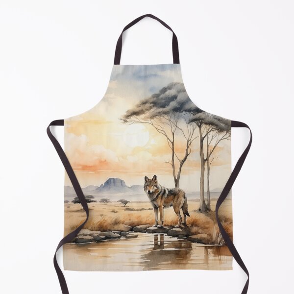 Item preview, 004 Cute Wolf in a Serengeti Scene designed and sold by Alexis Art Collection.