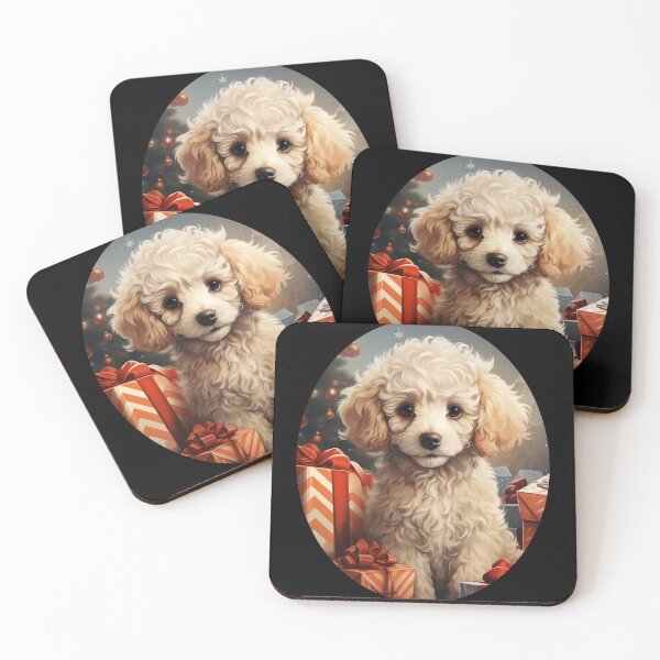 Item preview, Poodle Embracing Christmas Cheer designed and sold by DigitalPrism-Co.
