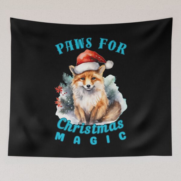 Item preview, Paws for Christmas Magic. snow fox designed and sold by FoxVibes.