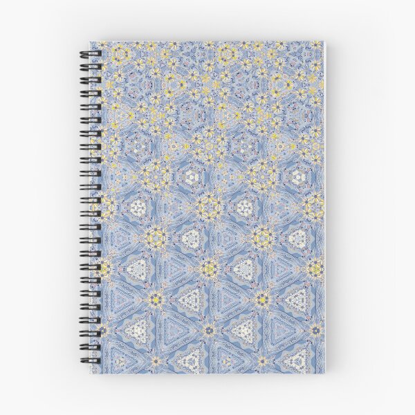 Item preview, Light Blue and Yellow Floral Morph Seamless Pattern  designed and sold by Petalandfur.