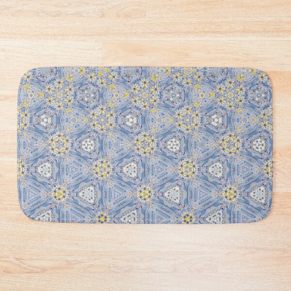Item preview, Light Blue and Yellow Floral Morph Seamless Pattern  designed and sold by Petalandfur.