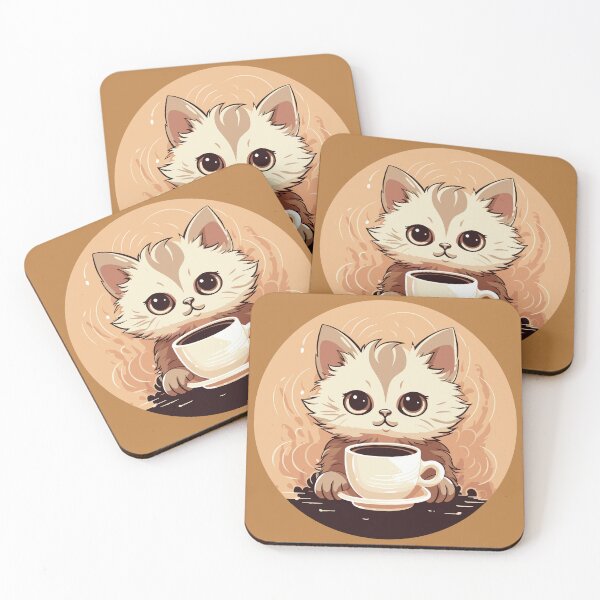 Item preview,  “Sweet Morning – Kitten and Coffee” designed and sold by Flo974.