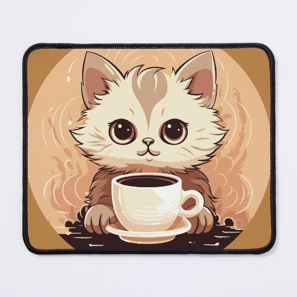 Item preview,  “Sweet Morning – Kitten and Coffee” designed and sold by Flo974.