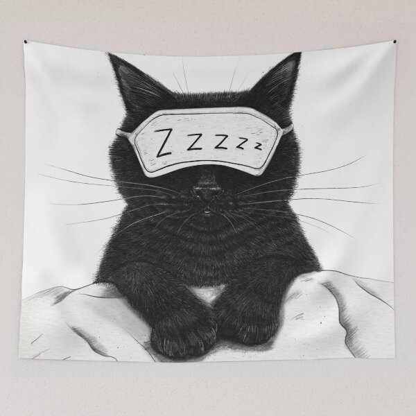 Item preview, Sleeping black cat designed and sold by Valeriya Korenkova Kodamorkovkart.
