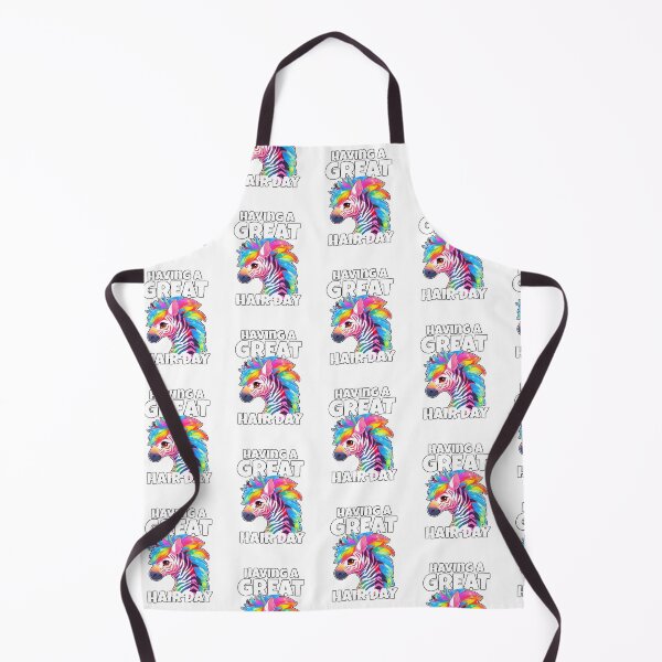 Item preview, Having a Great Hair Day Rainbow Zebra White Text Black Outline Sticker and Shirt Design by Zeesdesign on Redbubble designed and sold by ZEESDESIGN.