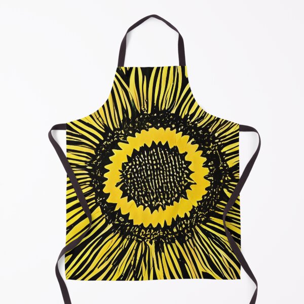 Item preview, Yellow sunflower linocut designed and sold by FemmeDeTale.