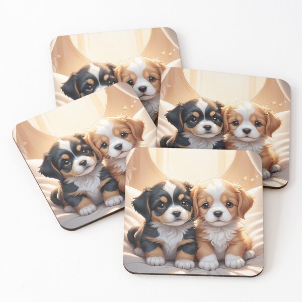 Item preview, 001 Cute Puppies Illustration designed and sold by Alexis Art Collection.