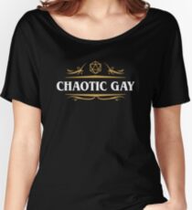 Chaotic Gay Alignment Tabletop RPG Gaming Women's Relaxed Fit T-Shirt