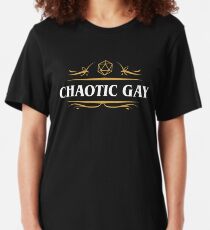 Chaotic Gay Alignment Tabletop RPG Gaming Slim Fit T-Shirt