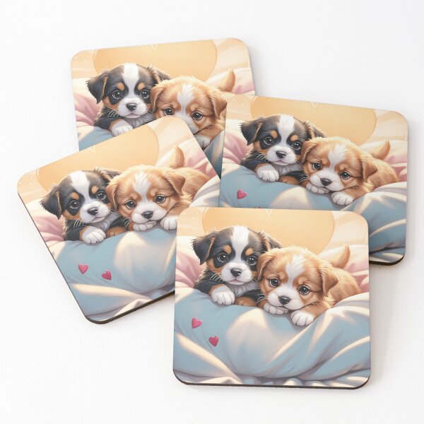Item preview, 002 Cute Puppies Illustration designed and sold by Alexis Art Collection.