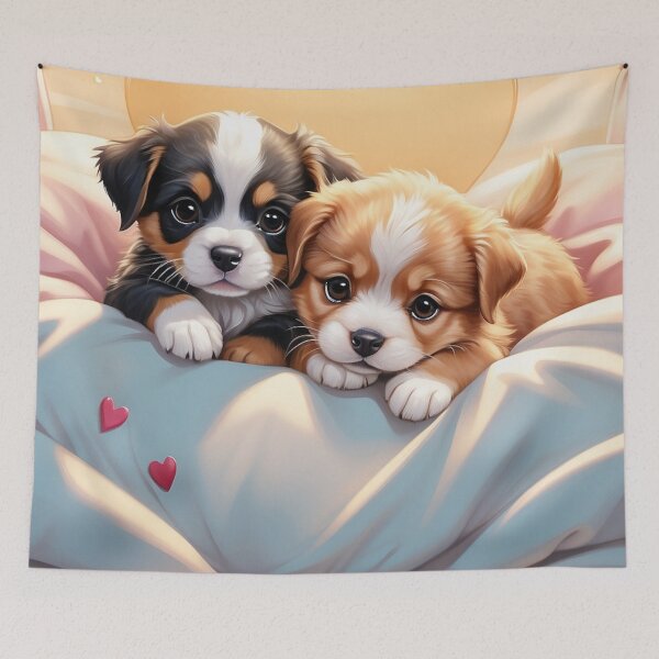 Artikelvorschau, 002 Cute Puppies Illustration entworfen und verkauft von Alexis Art Collection.