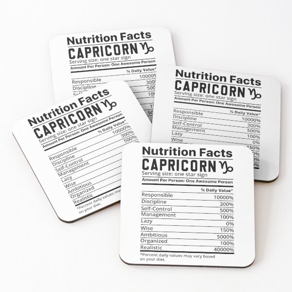 Item preview, Zodiac Nutrition Facts Label Capricorn designed and sold by unsungshop.