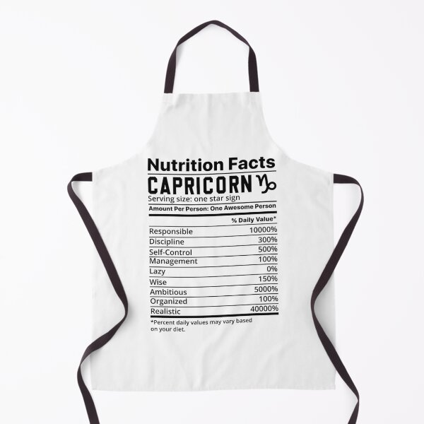 Item preview, Zodiac Nutrition Facts Label Capricorn designed and sold by unsungshop.