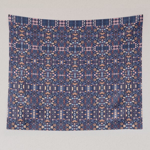 Item preview, Blue and Pink Floral Morph Seamless Pattern  designed and sold by Petalandfur.