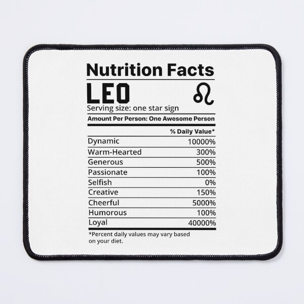 Item preview, Zodiac Nutrition Facts Label Leo designed and sold by unsungshop.