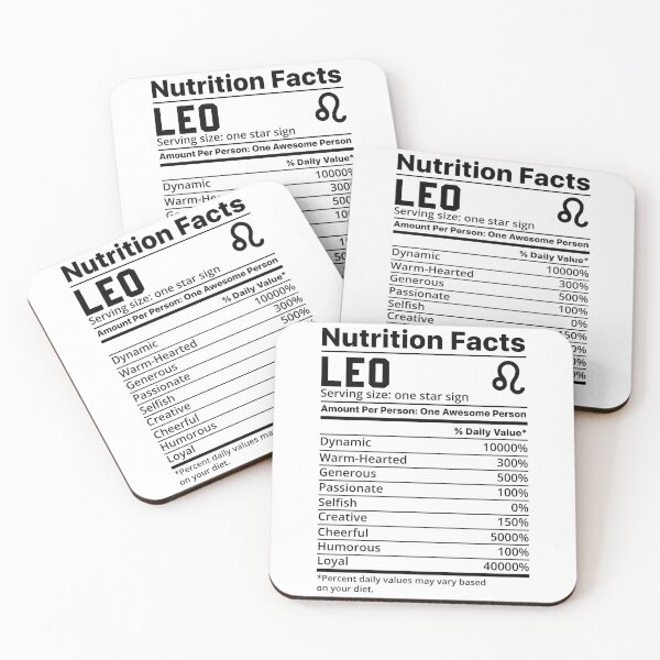 Item preview, Zodiac Nutrition Facts Label Leo designed and sold by unsungshop.