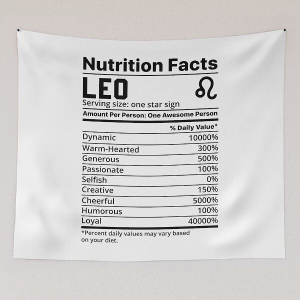 Item preview, Zodiac Nutrition Facts Label Leo designed and sold by unsungshop.