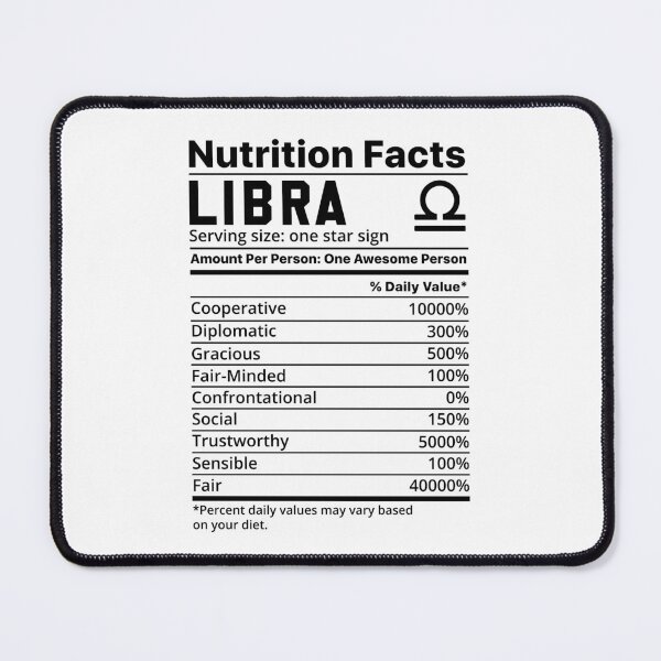Item preview, Zodiac Nutrition Facts Label Libra designed and sold by unsungshop.