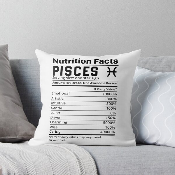 Item preview, Zodiac Nutrition Facts Label Pisces designed and sold by unsungshop.