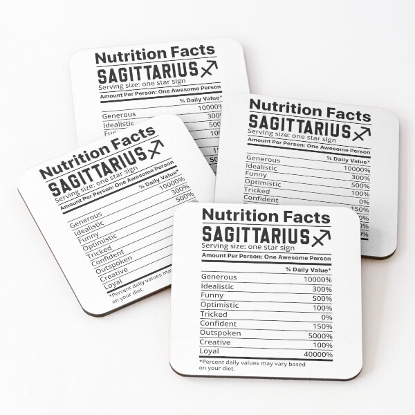 Item preview, Zodiac Nutrition Facts Label Sagittarius designed and sold by unsungshop.