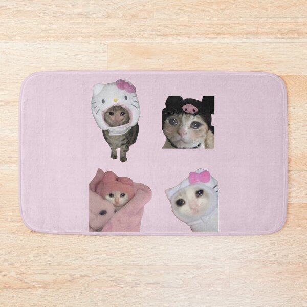 Item preview, cute but sad cat meme pack designed and sold by mooneko.