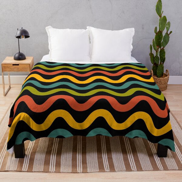 Item preview, RETRO COLORS WAVE PATTERN DESIGN designed and sold by asudesign.